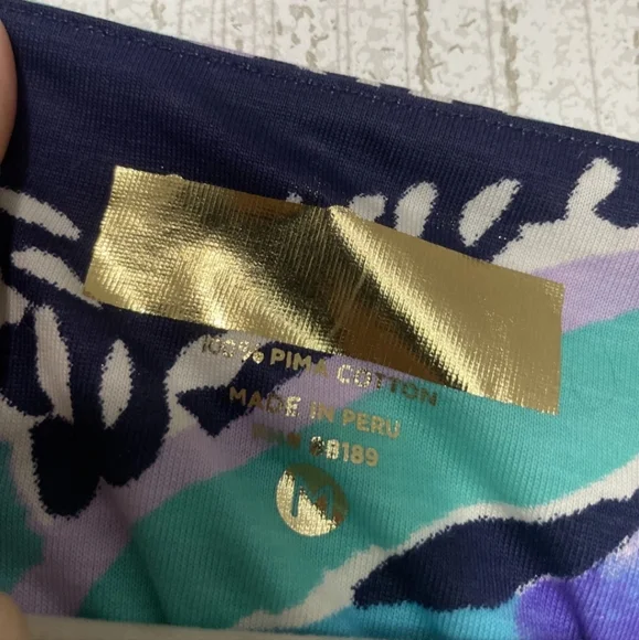 NWT Lilly Pulitzer Size Medium Hollee Dress In Bright Navy Alotta Colada - Picture 2 of 12